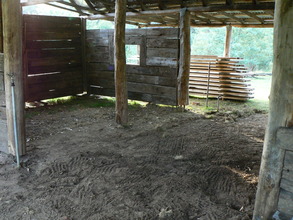 Demolition of the old washup area and skillion