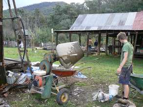The old cement mixer at work