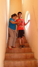Getting familiar with thier new home on a visit