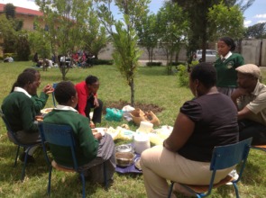 Sharing a meal on school visiting day.