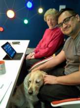 Volunteer tutor Alvaro with learner Anne Marie