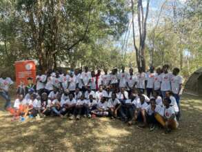 group photo with the students