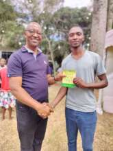 Simon,our university student with Coach Steve