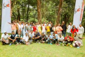 group photo with the students