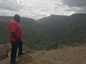 Pastor Benjamin at Mt. Suswa conservancy