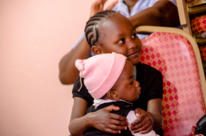 Caro's nieces during her graduation ceremony