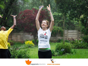 with Rebecca one of supporters