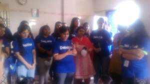 Volunteers from Deloitte' company,