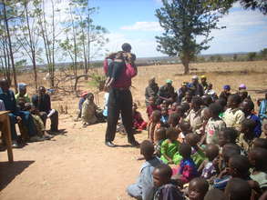 Huging orphans and love them