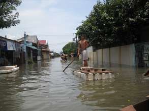 Flooded street Angono Municipality, Rizal Province