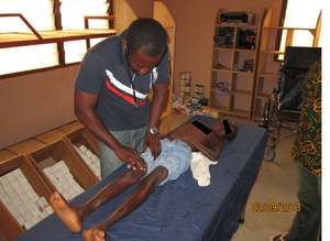 The doctor examining D.M who is doing great!