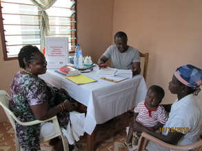 The doctor, Sister Kafui and 2 of our Patients