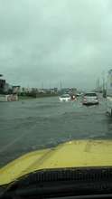 Road during Hurricane Sandy in Kitty Hawk, NC