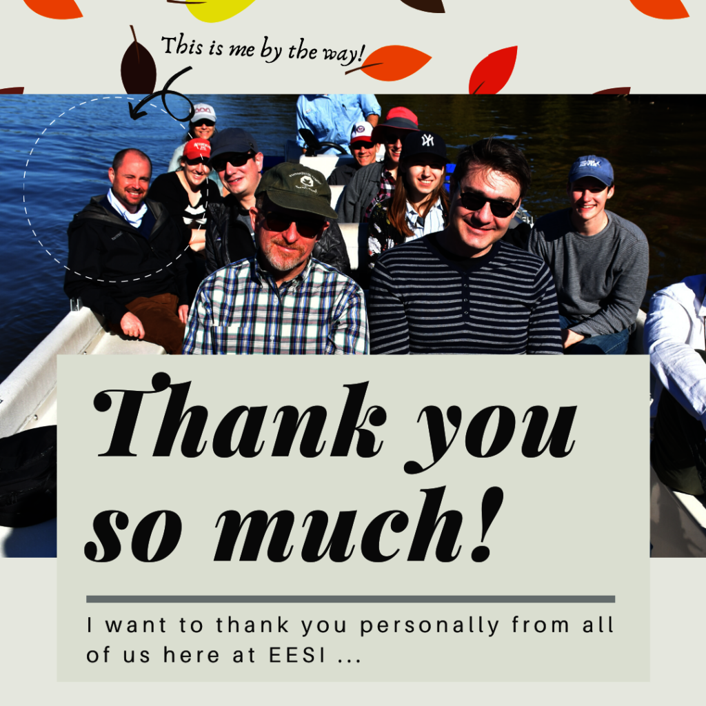 Thank you so much from all of us at EESI!