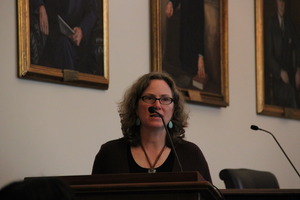 Margaret Bowman speaking at Southwest briefing