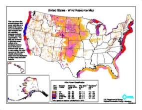 The map illustrates how strong offshore winds are