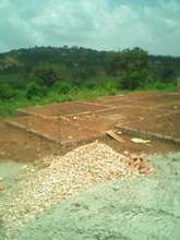 Materials on site and foundations laid
