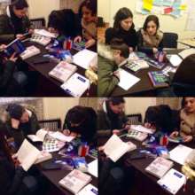 Reading group meeting in "Udabno", Sagarejo