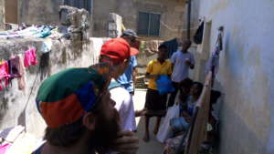 The team meeting beneficiaries.