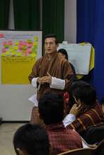 Football star sharing his passion for football