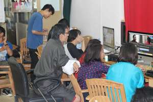 Focussed: participants editing their videos