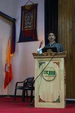 Kencho during advocacy campaign at RIM, Thimphu.