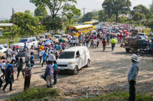 World Water Day March on Honduran Highway