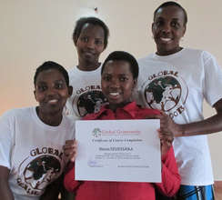 Proud student with Global Grassroots team