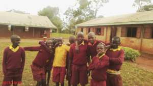 Brian at school with his friends