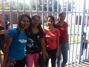 Tatiana (far right) and other local volunteers.