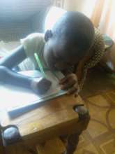 Editha learning to write