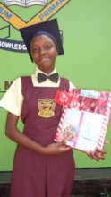 Evelyn with one of her prizes
