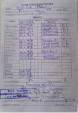 Eveline's Report Card