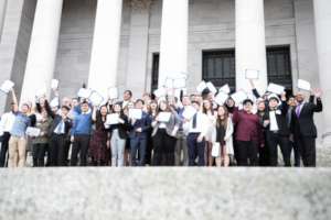 Students celebrating STEM career choices