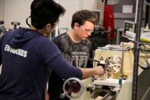 Sheet metal apprentice at work