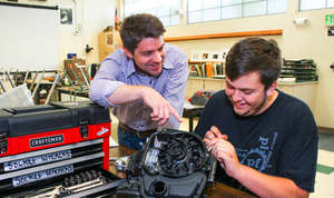 Mike Wierusz and student