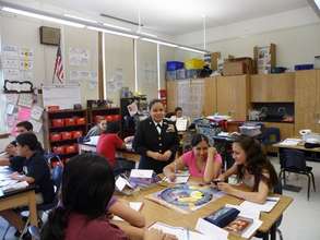 JA ROTC Cadet in classroom