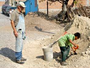 A Young Son Helps Out