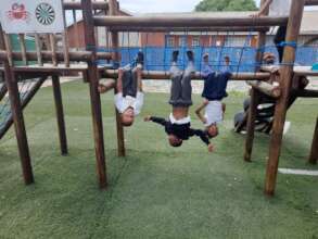 Kids having fun after lunch!