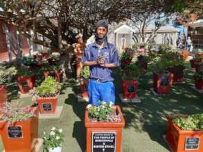The plaque in our memory garden dedicated to Sr E.