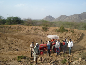 Under construction of a rain water harvesting