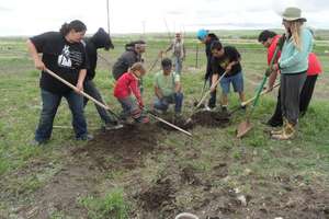 Planting orchard at Thunder Valley CDC