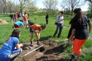Planting orchard at Red Cloud Indian School