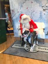 Ten years old, visiting Santa for the first time!