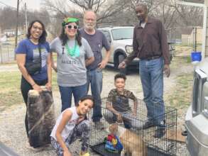 It can take a village to catch a stray dog!