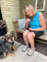 Mojo with his new momma!