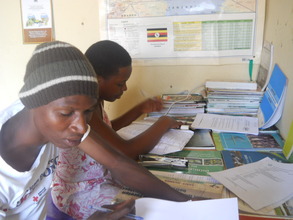 Some of the students at the Centre studying
