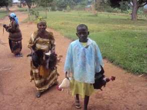 Chicken for 100 orphans in Buwunga sub county