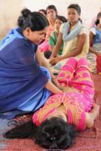 Teaching a medical exam at SOVA in Odisha, India