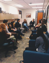 GlobeMed staff meet to strategize on next steps